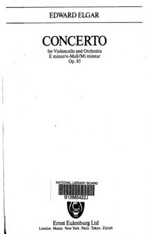 Concerto for violoncello and orchestra, e-moll, op.85