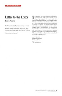 The Mathematical Intelligencer Vol 33 No 3 Sept 2011 