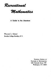 A bibliography of recreational mathematics (5 vols.)