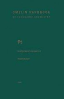 Pt Platinum: Supplement Volume A 1 Technology of Platinum-Group Metals