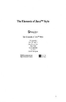 The Elements of Java Style