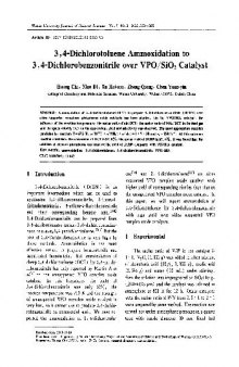 3,4-dichlorotoluene ammoxidation to 3,4-dichlorobenzonitrile over VPO/SiO2 catalyst