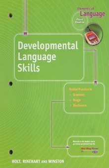 Elements of Language Developmental Language Skills, First Course  
