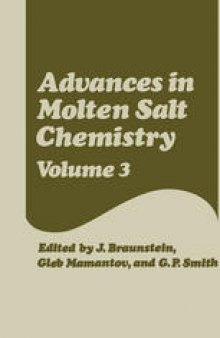 Advances in Molten Salt Chemistry: Volume 3