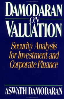 Damodaran on valuation: security analysis for investment and corporate finance