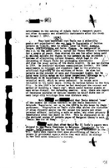 FBI files on Nikola Tesla