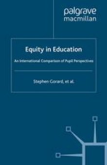 Equity in Education: An International Comparison of Pupil Perspectives
