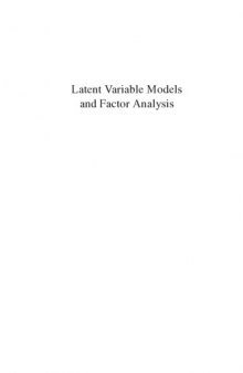 Latent Variable Models and Factor Analysis: A Unified Approach, 3rd Edition