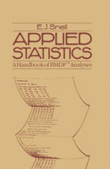 Applied Statistics: A Handbook of BMDP™ Analyses