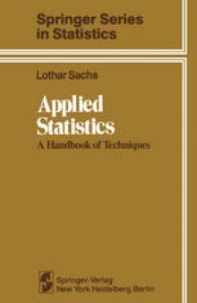 Applied Statistics: A Handbook of Techniques