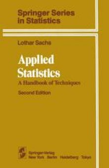Applied Statistics: A Handbook of Techniques