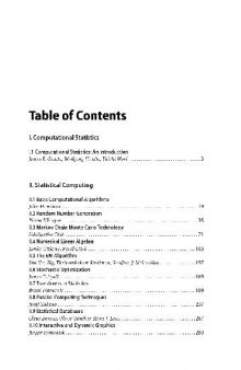 Handbook of Computational Statistics