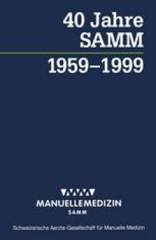 40 Jahre SAMM: 1959-1999