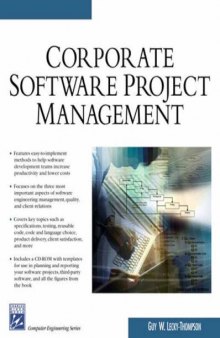 Corporate Software Project Management (Charles River Media Computer Engineering) (Charles River Media Computer Engineering (Paperback))