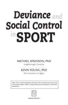 Deviance and social control in sport