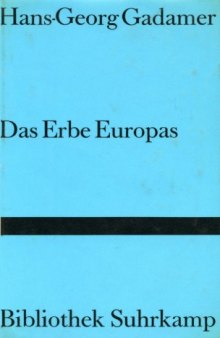 Das Erbe Europas. Beiträge. 