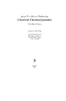 Answers to selected problems from Jackson's Classical electrodynamics