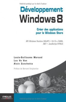 Développement Windows 8 - Créer des applications pour le Windows Store. API Windows Runtime