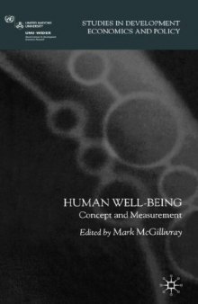 Human Well-Being: Concept and Measurement (Studies in Development Economics and Policy)