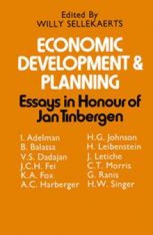 Economic Development and Planning: Essays in Honour of Jan Tinbergen