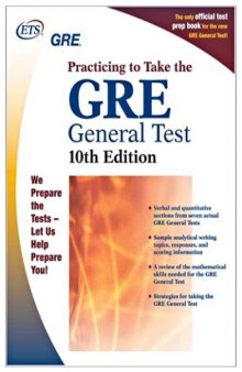 GRE: Practicing to Take the General Test 10th Edition    