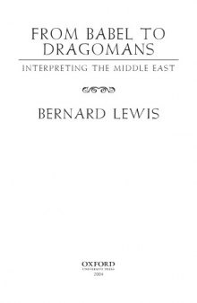 From Babel to dragomans : interpreting the Middle East
