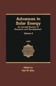 Advances in Solar Energy: An Annual Review of Research and Development