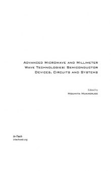 Adv. Microwave and Millimeter Wave Techs  - Devices, Circs and Systems