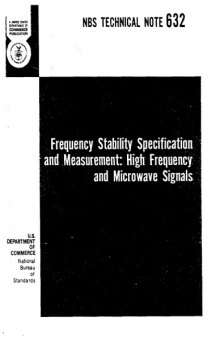 Frequency Stability Specification and Measurement: High Frequency and Microwave Signals