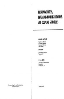 Microwave Filters, Impedance-Matching Ntwks, and Coupling Structs