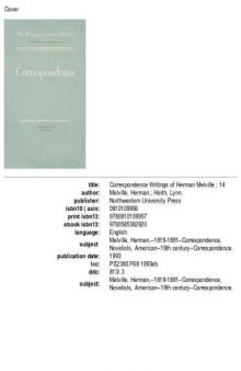 Correspondence (The Writings of Herman Melville)