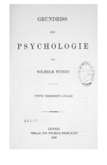 Grundriss der Psychologie  