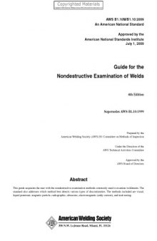 Guide for the nondestructive examination of welds