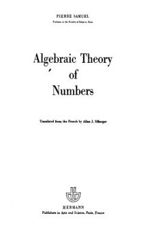 Algebraic theory of numbers