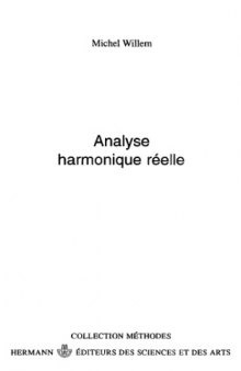 Analyse harmonique reelle