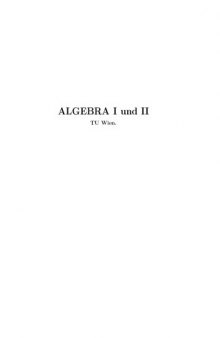 Algebra I und II (TU Wien)