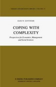 Coping with Complexity: Perspectives for Economics, Management and Social Sciences