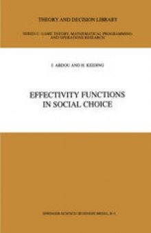 Effectivity Functions in Social Choice