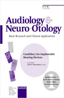 Candidacy for Implantable Hearing Devices: Candidacy for Implantable Hearing Devices (Audiology and Neuro-Otology)