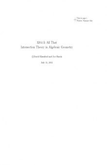 3264 & All That - Intersection theory in algebraic geometry