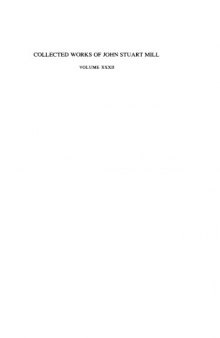 Additional Letters (Collected Works of John Stuart Mill - Vol 32)
