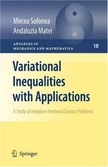 Variational inequalities with applications: A study of antiplane frictional contact problems