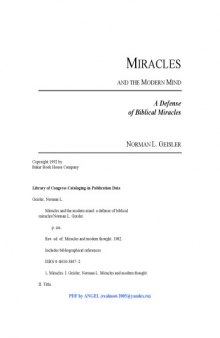Miracles and the Modern Mind: A Defense of Biblical Miracles