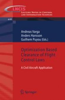 Optimization Based Clearance of Flight Control Laws: A Civil Aircraft Application