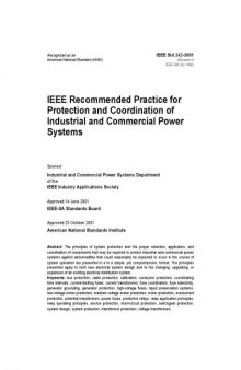 IEEE Recommended Practice for Protection and Coordination of Industrial and Commercial Power Systems
