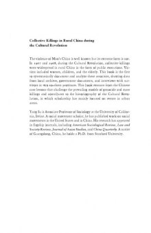 Collective killings in rural China during the cultural revolution