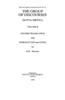 The Group of Discourses  (Sutta Nipata)