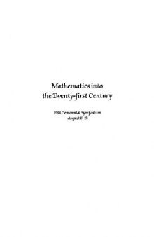 Mathematics into 21 century