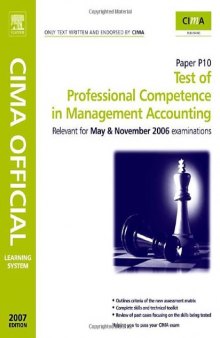 CIMA Learning System Test of Professional Competence in Management Accounting