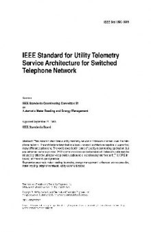 IEEE Std 1390-1995: IEEE Standard for Utility Telemetry Service Architecture for Switched Telephone Network